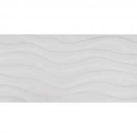 Płytka ścienna PERO LONGO white structure glossy waves 29,7x60 gat. II