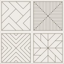 Gres szkliwiony LOVELY PATCHWORK TETRIS white-black mat 29,8x29,8 gat. I