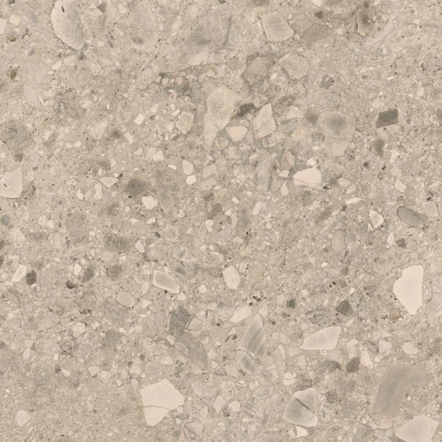 Gres szkliwiony SMALL TERRAZZO STONE mocca mat 59,8x59,8 gat. II