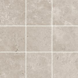 Gres szkliwiony mozaika KERMOS LIMESTONE light grey mat 29,8x29,8 gat. I