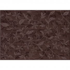 Płytka ścienna inserto TANAKA brown flower mat 25x40 gat. I