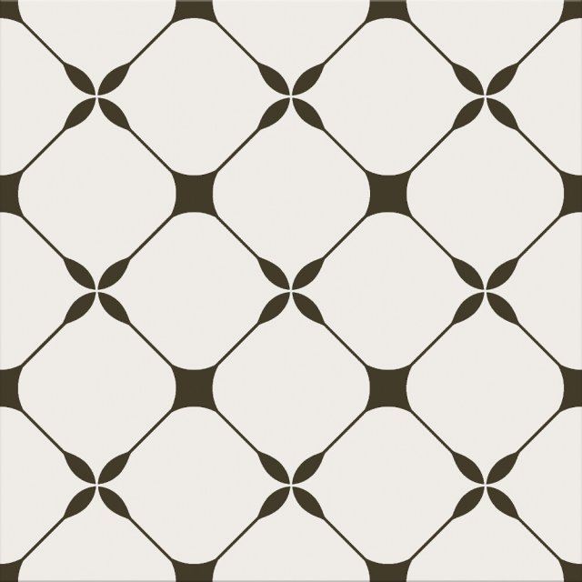Gres szkliwiony LOVELY PATCHWORK SENTIMA white-black mat 29,8x29,8 #295 gat. II