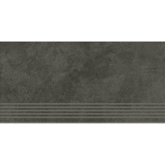 Gres szkliwiony stopnica ARES graphite mat 29,8x59,8 gat. I