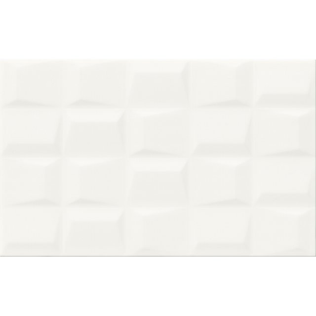 Płytka ścienna BLANKA geo white structure satin 25x40 #006 gat. I
