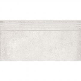 Gres szkliwiony stopnica DIVERSO white mat 29,8x59,8 gat. I*