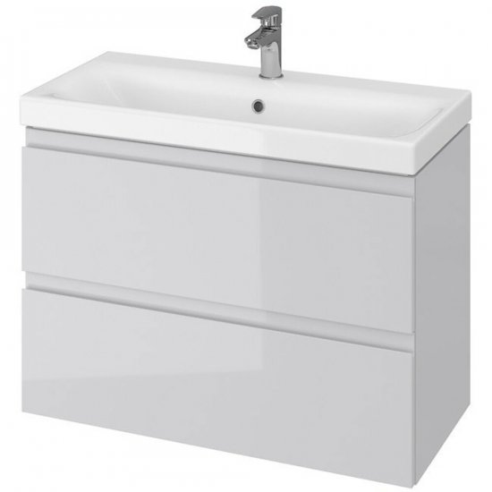 CERSANIT Szafka z umywalką MODUO SLIM 80 szara do samodzielnego montażu S801-224-ECO